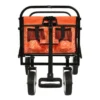 FURNIinspire Outdoor Serving Carts Minimeetall Collapsible Foldable Wagon Cart Utility Wagon Grocery Cart 225lbs, Orange, 35.04"*22.44"*38.58" -HV GUEST 01afcac4 5df4 429f b506 7da72d34e0ad