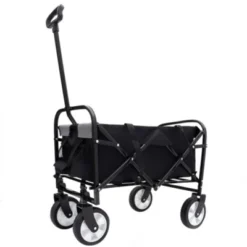 FURNIinspire Outdoor Serving Carts 225lbs Collapsible Foldable Wagon Cart Beach Wagon Utility Cart For Sports Gardeing, Black, 25.98"*17.32"*37.4" -HV GUEST 0486d473 8057 48d3 bbe4 9f8b70fa827e