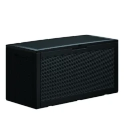 FURNIinspire Deck Boxes, Outdoor Patio Storage Box With Large Storage Capacity For Patio Furniture Cushions Garden Tools, Black, 48.03"*21.46"*24.53" -HV GUEST 057e3e22 240f 47d8 bdb8 2890a577ba67