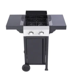 FURNIinspire Outdoor Grills, Griddles And Smokers Professional 2 Burner Gas Grill, Stainless Steel BBQ With Pizza Oven, Black, 22.6"*23.6"*17.32" -HV GUEST 07017298 41c4 411c a7c1 51f14fede18a
