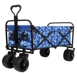 FURNIinspire Outdoor Serving Carts Fishing Cart Rod Holders All Terrain Steel Frame Utility Cart With Pneumatic Tires, Black, 44.88"*25.98"*44.49" -HV GUEST 0c0d3c2c 5bb9 44a3 82f7 ace95f010f2b 1