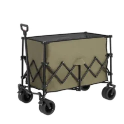 FURNIinspire Wheelbarrows And Lawn Carts Beach Wagon Lawn Cart Garden Cart, Heavy Duty Folding Utility Yard Cart, Green, 20.87"*42.91"*32.68" -HV GUEST 1153157e 445b 4e5f acc0 f00d4eba7512