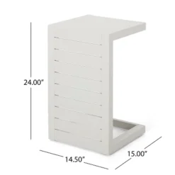 FURNIinspire Patio End Table, C-Shaped Side Table, Compact, Stylish, And Versatile, White, 15"*14.5"*24" 12 FURNIinspire Patio End Table, C-Shaped Side Table, Compact, Stylish, And Versatile, White, 15"*14.5"*24" -HV GUEST 1817a5a6 9ce3 49eb b283 ce54c29dd787