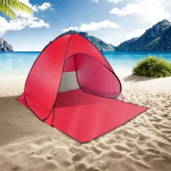 FURNIinspire Camping Tents Pop Up Beach Tent Sun Shade Shelter For Outdoor Beach Camping, Waterproof Tent Canopy, Red, 64.96"*59.06"*43.3" -HV GUEST 19196d7e a714 4bdf b319 a16a2d7bfc8b