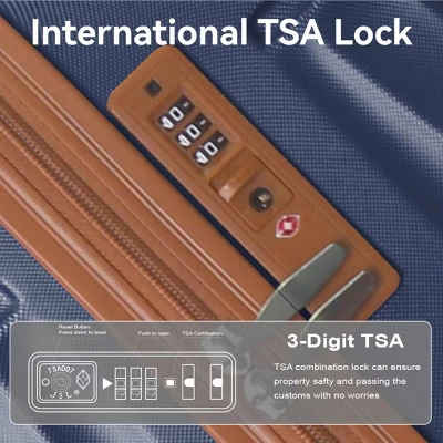 FURNIinspire Bag And Luggage Sets 3 Piece Rolling Luggage Travel Suitcase Set, Lightweight Durable Suitcases With Wheels, Blue, 21.06"*11.81"*30.31" 6 FURNIinspire Bag And Luggage Sets 3 Piece Rolling Luggage Travel Suitcase Set, Lightweight Durable Suitcases With Wheels, Blue, 21.06"*11.81"*30.31" - Image 4