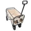 FURNIinspire Outdoor Serving Carts Minimeetall Extention Collapsible Foldable Wagon Cart For Camping Shopping 225lbs, Beige, 25.98"*17.32"*37.4" -HV GUEST 1cda14ab 3e3d 43d6 88c2 040e045b71b1