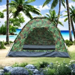 FURNIinspire Camping Tents 4 Person Camping Dome Tent, Waterproof, UV-Resistant Outdoor Tent For Outdoor Activities, Hiking, Green, 78.75"*78.75"*51" -HV GUEST 1ed1263d 1960 4be7 b8a1 4f184e782707