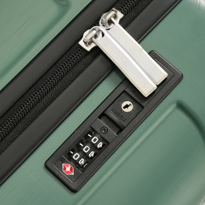 FURNIinspire Bag And Luggage Sets 20 Inch Luggage Set, Lightweight Checked Suitcase With 2 Mesh Bag Travel, Blackish Green, 8.3"*13.6"*21.5" 6 FURNIinspire Bag And Luggage Sets 20 Inch Luggage Set, Lightweight Checked Suitcase With 2 Mesh Bag Travel, Blackish Green, 8.3"*13.6"*21.5" - Image 4