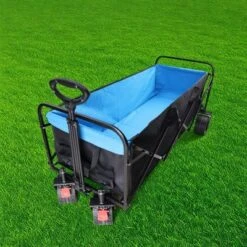 FURNIinspire Wheelbarrows And Lawn Carts Large Capacity Folding Cart Extender Wagon Cart, Lawn Cart For Picnic, Shopping, Black And Blue, 53“*21"*41" 11 FURNIinspire Wheelbarrows And Lawn Carts Large Capacity Folding Cart Extender Wagon Cart, Lawn Cart For Picnic, Shopping, Black And Blue, 53“*21"*41" -HV GUEST 26c15f81 b09c 4e6c a7bd e177e7264ef1
