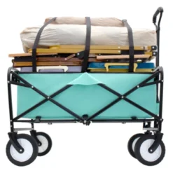 FURNIinspire Outdoor Serving Carts 360lbs Collapsible Foldable Wagon Cart With Strapping System For Camping Shopping, Blue, 35.04"*21.65"*38.98" 10 FURNIinspire Outdoor Serving Carts 360lbs Collapsible Foldable Wagon Cart With Strapping System For Camping Shopping, Blue, 35.04"*21.65"*38.98" -HV GUEST 283b8d1e dc26 429e bf14 f7382b9cd94d