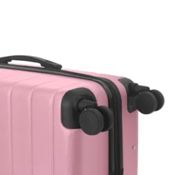 FURNIinspire Bag And Luggage Sets 3 Piece Travel Hard Shell Luggage, Lightweight Rolling Suitcases With Wheels, Pink, 20.87"*11.61"*30.31" -HV GUEST 28840b1f 3599 4f3e 9843 da1238e46de8