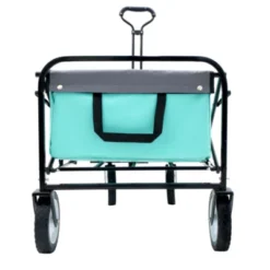 FURNIinspire Outdoor Serving Carts 360lbs Foldable Wagon Cart Beach Wagon Utility Cart Wagon Grocery Cart For Fishing, Blue, 35.04"*21.65"*38.98" -HV GUEST 29eebebd 9cad 44c2 b3b8 b15b941dde83