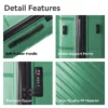 FURNIinspire Bag And Luggage Sets 3 Piece Textured Travel Luggage, Hard Suitcase Set With Wheels, Scratch-Resistant, Green, 21.65"*13.19"*31.1" -HV GUEST 2af88b0f 4a72 4d65 aa7d 14fc35ba8a04