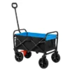 FURNIinspire Wheelbarrows And Lawn Carts Folding Wagon Garden Cart, Lawn Cart With Solid Wheels And Handle, Black And Blue, 30“*15"*36" -HV GUEST 2ebea081 89e1 44c7 b190 664a56eb3303