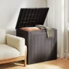 FURNIinspire Deck Boxes, Portable Storage Box With Waterproof Function For Patio Furniture, Garden Tools, All Weather Use, Brown, 22"*17.1"*20.9" -HV GUEST 384ccc4e fdf5 496c be33 75413fff4bd7