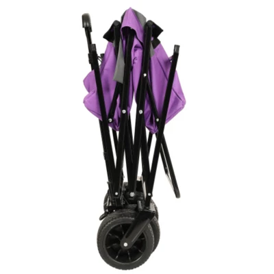 FURNIinspire Outdoor Serving Carts 480Lbs Collapsible Wagon With Canopy Lightweight Foldable Wagon With Mosquito Net, Purple, 45.28"*22.83"*38.78" 5 FURNIinspire Outdoor Serving Carts 480Lbs Collapsible Wagon With Canopy Lightweight Foldable Wagon With Mosquito Net, Purple, 45.28"*22.83"*38.78" - Image 3
