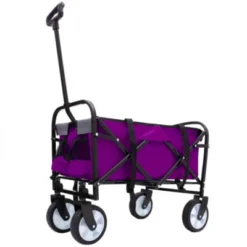 FURNIinspire Outdoor Serving Carts Rolling Cart Wagon Carts Foldable Utility Cart, Beach Cart For Picnic Outdoors， Purple, 25.98"*17.32"*37.4" -HV GUEST 3b942ae9 a6a3 444f b137 c40e241af8f6