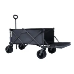 FURNIinspire Outdoor Serving Carts Collapsible Folding Wagon 300L Collapsible Wagon With Tailgate All-Terrain Wheels, Gray, 49.02"*22.05"*35.04" -HV GUEST 3ce0a026 c19c 416a 98dd d610479f371a