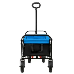 FURNIinspire Wheelbarrows And Lawn Carts Folding Wagon Garden Cart, Lawn Cart With Solid Wheels And Handle, Black And Blue, 30“*15"*36" -HV GUEST 414c9e58 568d 4fd1 9616 50410d96e99d