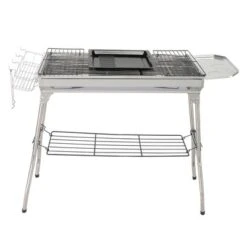FURNIinspire Outdoor Grills, Griddles And Smokers Stainless Steel BBQ Grill Cooking Accessories For Camping, Picnics, Use, Silver, 28.7"*12.99"*7.3" -HV GUEST 45dae4a3 bd95 4cff b994 cea35f9e4f54