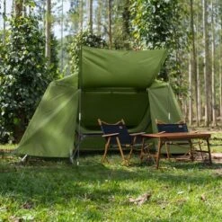 FURNIinspire Camping Tents Heightened Folding Outdoor Camping Tent With Adjustable Leg Claws, Water Proof, UV Protection, Green, 33"*94"*50" -HV GUEST 47fe4bbc c76d 400d 8a2f da2865537a10