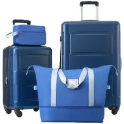FURNIinspire Bag And Luggage Sets 2 Piece Luggage Set With Bags Spinner Wheels Abs Lightweight Suitcase With TSA Lock, Blue, 18"*12"*28" -HV GUEST 48e8db59 b793 4d8f b00e b7009610aece