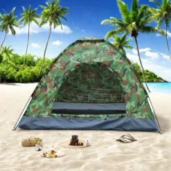 FURNIinspire Camping Tents 4 Person Camping Dome Tent, Waterproof, UV-Resistant Outdoor Tent For Outdoor Activities, Hiking, Green, 78.75"*78.75"*51" -HV GUEST 4f76ba1f 39d0 4108 be1c 27d5a72df2dc