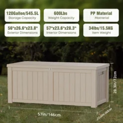 FURNIinspire Deck Boxes Outdoor Storage Box, Outdoor Deck Storage Box, Lockable Patio And Garden Furniture Container, Weather-Resistant Deck Box -HV GUEST 52be1c37 9dce 4700 9074 f27e157f1740