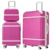 FURNIinspire Bag And Luggage Sets Luggage Sets 3 Pieces Luggage And Cosmetic Case Spinner Suitcase With TSA Lock Lightweight, Pink, 20" 24"" -HV GUEST 540ac69f 1e70 497a b03b f852f621e4dc