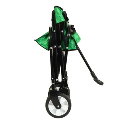 FURNIinspire Outdoor Serving Carts Minimeetall Collapsible Foldable Wagon Cart Utility Wagon Grocery Cart 225lbs, Green, 35.04"*22.44"*38.58" 5 FURNIinspire Outdoor Serving Carts Minimeetall Collapsible Foldable Wagon Cart Utility Wagon Grocery Cart 225lbs, Green, 35.04"*22.44"*38.58" - Image 3