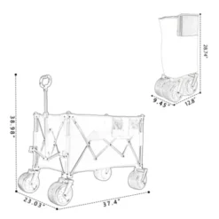 FURNIinspire Outdoor Serving Carts Colorful Heavy-Duty 480lbs Folding Wagon Cart With Bonus Picnic Mat All Terrain Wheels, Orange, 37.4"*23.03"*38.98" 8 FURNIinspire Outdoor Serving Carts Colorful Heavy-Duty 480lbs Folding Wagon Cart With Bonus Picnic Mat All Terrain Wheels, Orange, 37.4"*23.03"*38.98" -HV GUEST 56da43b6 ab30 49f9 b490 a9ab510c16ac 5