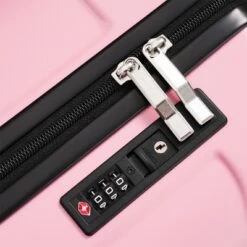 FURNIinspire Bag And Luggage Sets 20 Inch Luggage Set, Lightweight Checked Suitcase With 2 Mesh Bag Travel Business, Pink, 8.3"*13.6"*21.5" -HV GUEST 580949b2 3a88 47cf ab61 fd89d4bc0a7f