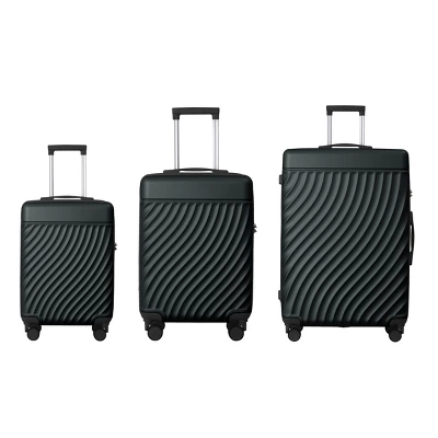 FURNIinspire Bag And Luggage Sets 3 Piece Rolling Luggage Travel Suitcase Set, Lightweight Durable Suitcases With Wheels, Black , 21.06"*11.81"*30.31" 7 FURNIinspire Bag And Luggage Sets 3 Piece Rolling Luggage Travel Suitcase Set, Lightweight Durable Suitcases With Wheels, Black , 21.06"*11.81"*30.31" - Image 5