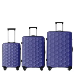 FURNIinspire Bag And Luggage Sets 3 Piece Travel Luggage With Rolling Wheels, Lightweight Hard Shell Suitcase Set, Blue, 20.08"*11.81"*30.12" -HV GUEST 5a6ef07f 9541 4681 b6f5 7009df129db6