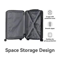 FURNIinspire Bag And Luggage Sets Hard Shell 3 Piece Suitcase Set, Travel Luggage Business Suitcases With Wheels, Black, 19.88"*10.63"*29.92" 9 FURNIinspire Bag And Luggage Sets Hard Shell 3 Piece Suitcase Set, Travel Luggage Business Suitcases With Wheels, Black, 19.88"*10.63"*29.92" -HV GUEST 5b858d72 f2e1 4f1e b247 5110ab20c948