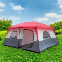 FURNIinspire Camping Tents Large Family Tent For Outdoors, Hiking, Picnic, Beach, Red And White Sun Shelter Tent, Multicolored, 169.2"*169.2"*82.6" 9 FURNIinspire Camping Tents Large Family Tent For Outdoors, Hiking, Picnic, Beach, Red And White Sun Shelter Tent, Multicolored, 169.2"*169.2"*82.6" -HV GUEST 5b86f7bb 517a 4f45 8feb 9c6d0257fd69