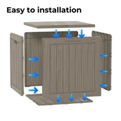 FURNIinspire Deck Boxes, Portable Storage Box With Waterproof Function For Patio Furniture, Garden Tools, All Weather Use, Brown, 22.09"*17.09"*20.87" 10 FURNIinspire Deck Boxes, Portable Storage Box With Waterproof Function For Patio Furniture, Garden Tools, All Weather Use, Brown, 22.09"*17.09"*20.87" -HV GUEST 6385e19a 1ecb 4402 8272 4de04e1c2eec