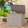 FURNIinspire Deck Boxes 45 Gallon Deck Box, Outdoor Waterproof Storage Bin, Storage Deck Box, All Weather Use, Light Brown, 17“*31”*22“ -HV GUEST 63a1c9ab e879 4004 ba92 4a003c72bad0