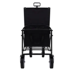 FURNIinspire Outdoor Serving Carts Minimeetall Extention ExCollapsible Foldable Wagon Cart Beach Wagon Heavy Duty Cart, Black, 25.98"*17.32"*37.4" -HV GUEST 63a3b7ca f0e9 41a8 869c 5ebb31f48b2f