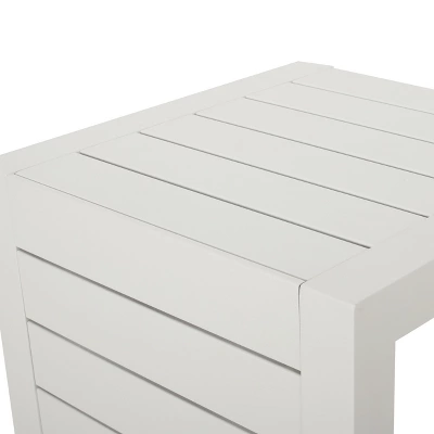 FURNIinspire Patio End Table, C-Shaped Side Table, Compact, Stylish, And Versatile, White, 15"*14.5"*24" 4 FURNIinspire Patio End Table, C-Shaped Side Table, Compact, Stylish, And Versatile, White, 15"*14.5"*24" - Image 2
