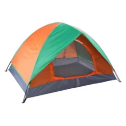 FURNIinspire Camping Tents 2 Person Dome Camping Tent With Double Door, Orange And Green Family Outdoor Tent, Multicolored, 78.75"*59"*43.25" -HV GUEST 7025f428 a186 42df 9281 ecec6f5dcd8a
