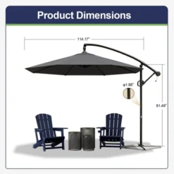 FURNIinspire Patio Umbrellas, Double Sided Twin Patio Umbrella Outdoor, Brown -HV GUEST 71819a79 2362 4531 8503 7828b92b9527