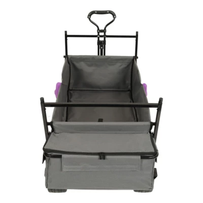 FURNIinspire Outdoor Serving Carts 480Lbs Collapsible Wagon With Canopy Lightweight Foldable Wagon With Mosquito Net, Purple, 45.28"*22.83"*38.78" 6 FURNIinspire Outdoor Serving Carts 480Lbs Collapsible Wagon With Canopy Lightweight Foldable Wagon With Mosquito Net, Purple, 45.28"*22.83"*38.78" - Image 4