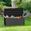 FURNIinspire Deck Boxes, 120 Gallon Waterproof Deck Box Lockable Storage Container For Patio Furniture, Garden Tools, Black, 54.3"*26.5"*24.2" -HV GUEST 769dd7f8 0795 4cd8 8f5b 98aa4faa8698