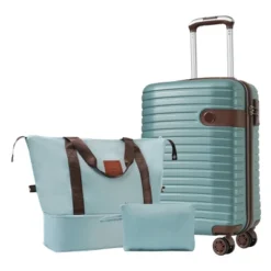FURNIinspire Bag And Luggage Sets 3 Piece Carry On Luggage Sets, Lightweight Hard Shell Suitcase With Wheel, Bag Set, Blue, 8.9"*13.6"*21.3" 11 FURNIinspire Bag And Luggage Sets 3 Piece Carry On Luggage Sets, Lightweight Hard Shell Suitcase With Wheel, Bag Set, Blue, 8.9"*13.6"*21.3" -HV GUEST 7869da23 25b0 492a 9228 719921467a5f