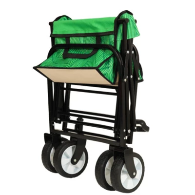 FURNIinspire Outdoor Serving Carts Minimeetall Collapsible Foldable Wagon Cart Utility Wagon Grocery Cart 225lbs, Green, 35.04"*22.44"*38.58" 6 FURNIinspire Outdoor Serving Carts Minimeetall Collapsible Foldable Wagon Cart Utility Wagon Grocery Cart 225lbs, Green, 35.04"*22.44"*38.58" - Image 4
