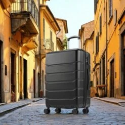 FURNIinspire Luggage 20 Inch Luggage Expandable Hardside Suitcase, Abs Durable Lightweight Travel Luggage With TSA Lock, Black , 9"*13"*21.5" -HV GUEST 7923d3f4 a426 42df 9fc5 4b27707de8fe