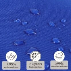 FURNIinspire Outdoor Seat Cushions 2 Pcs Set High Back Patio Chair Cushions, Solid Color Seat Cushion For Garden Porch, Blue, 44"*22"*4" -HV GUEST 7961b9dd 3d21 4123 a7db 3be51df35175