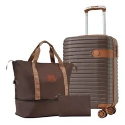 FURNIinspire Bag And Luggage Sets 3 Piece Carry On Luggage Sets, Lightweight Hard Shell Suitcase With Wheel, Bag Set, Brown, 8.9"*13.6"*21.3" 11 FURNIinspire Bag And Luggage Sets 3 Piece Carry On Luggage Sets, Lightweight Hard Shell Suitcase With Wheel, Bag Set, Brown, 8.9"*13.6"*21.3" -HV GUEST 84ea9eff c461 414c 807a cdffc61b5ebf