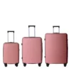 FURNIinspire Bag And Luggage Sets 3 Piece Rolling Suitcase Set, Hard Suitcases With Wheels, Lightweight Travel Luggage, Pink, 21.46"*12.01"*30.51" -HV GUEST 87180ee7 b621 4eec be77 a3592055c53b